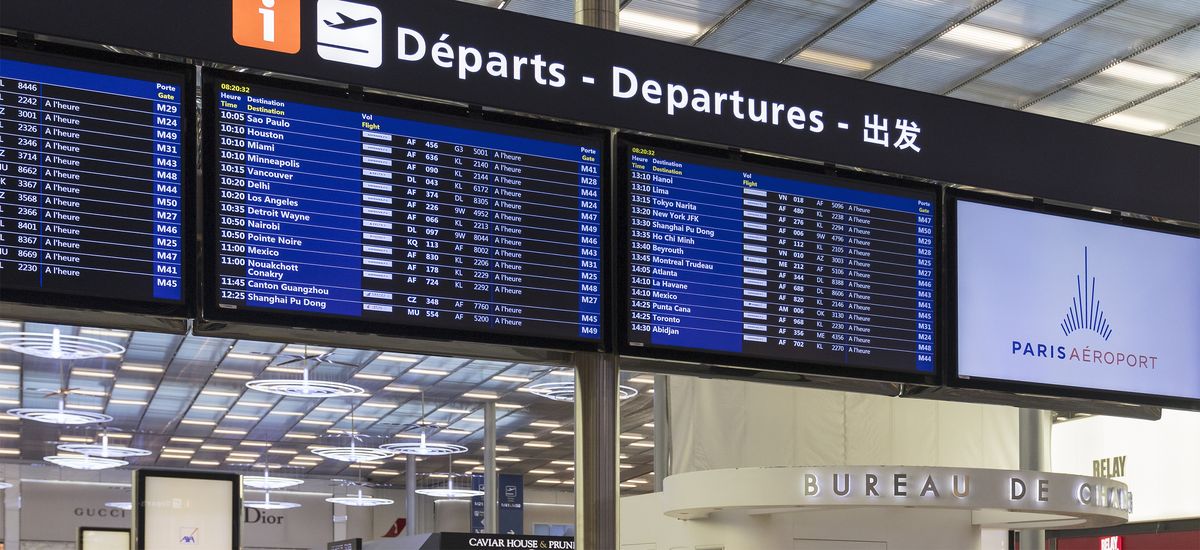 Aéroport de Paris Roissy Charles de Gaulle, départs